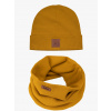 Doke Detský set Bavlnená čiapka nákrčník organic ed brown pro děti 12-16 let