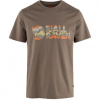 Fjällräven Multicolor Logo T-shirt M, Veľkosť XL, Farba SUEDE BROWN