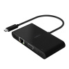 AppleMix BELKIN USB-C na HDMI / VGA / RJ-45 / USB-A / USB-C adaptér / rozbočovač - čierny