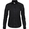 TeeJays Košile TJ 4025, elastická, dlouhý rukáv, dámská COT18402500205-black 2XL Černá