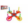 Teddies Hádzacia hra kríž s kruhmi plast 12ks v krabici 42x19x6cm