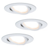 Paulmann Coin Slim LED svietidlo IP23 biele 3 ks - 93875