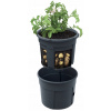 Kvetináč plast čierny, sivý Prosperplast 39,2 cm x 39,2 x 31,6
