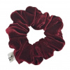 Gumička Scrunchie zamatová luxusná Maxi bordová