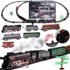 Elektrický vlakový vlak 185x99cm odparuje zvukový efekt RC0622 (Elektrický železničný vláčik 185x99cm dymová para zvukový efekt RC0622)