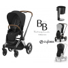 Set Cybex Priam 4 Matt Black + Seat Pack 2024 s doplnkami ZADARMO Sepia Black