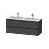 Duravit Ketho.2 Umývadlová skrinka, 55x128x48 cm, 2 zásuvky, grafit mat K25266049490000