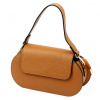 Luka 24-038 hnedá dámska kožená kabelka 26 x 14 x 9 cm