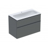 Geberit iCon Skrinka s umývadlom, 90x50x60 cm, 2 zásuvky, lávová 502.337.JK.1