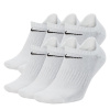 Nike Men's 6 Pack No Show Trainer Socks White/Black 5-8 (M)