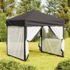 Skladací párty stan s bočnicami antracitový 2x2 m-ForU-93509
