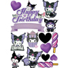 CUKROVÁ TLAČ jedlý obrázok na tortu Cukrová hmota KUROMI HELLO KITTY MELODY #4