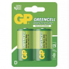 Batéria zinkochloridová, D (R20), veľký monočlánok, D, 1.5V, GP, blister, 2-pack, Greencell