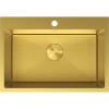 Mexen Solix kuchynský drez z nerezovej ocele, 1-komorový, 650 x 450 mm, zlatý HC - 6403651000-55HC