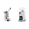 La Pavoni Stradivari Professional Lusso + Eureka Atom 60, white