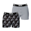 Lonsdale 2 Pack Boxers Mens Grey Camo Small