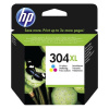 HP originální ink N9K07AE, HP 304XL, Tri-color, 300str., HP Deskjet 3720,3721,3723,3730,37 N9K07AE