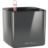 Lechuza Stolový kvetináč CUBE Glossy 14 - Anthracite High Gloss