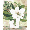 Maľovanie podľa čísel Zimné magnólie v pohári 2 (Haley Bush), 40x50 cm, vypnuté plátno na rám (5018971)