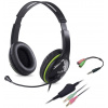 GENIUS headset HS-400A, 2x 3,5 jack, redukcia na single jack