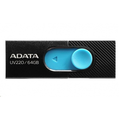 A-Data ADATA Flash disk 32GB UV220, USB 2.0 Dash Drive, čierna/modrá AUV220-32G-RBKBL