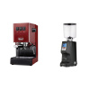 Gaggia New Classic EVO, red + Eureka Atom Specialty 75, black