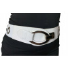 Opasok - JN Plus Paris White Belt - ženský produkt (Kožený pás kožené kože betlewski na nohavice)