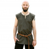 Battle Merchant Jednoduchá středověká tunika bez rukávů Clement, olivově zelená