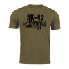 DRAGOWA krátke tričko Seneca AK-47, olivová160g/m2 - M