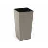 Lamela Kvetináč Finezia Eco Dluto vrúbok 400x400x750 mm sivý