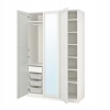IKEA PAX TYSSEDAL šatníková skriňa biele zrkadlo 150x60x236 cm (IKEA PAX TYSSEDAL šatníková skriňa biele zrkadlo 150x60x236 cm)