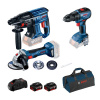 Bosch aku súprava náradia 18V GBH 180-LI + GSR 18V-50 + GWS 180-LI + 2× akumulátor GBA 18V 5.0Ah + taška 0615990M32