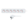 SOLIGHT Predlžovací kábel Solight, 6 zásuviek, biely, 5 m PP63