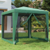 Párty stan so 4 sieťovými bočnými stenami zelený 2,5x2,5 m HDPE