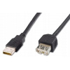 PremiumCord kupaa05bk USB 2.0 prodlužovací, A-A, 0,5m, černý