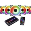Gelid Amber 8 PRO Bundle (5 x Stella Infinity ARGB Fan 120 mm) PC fan controller (š x v x h) 130 x 17 x 76 mm vr. ovládanie RGB osvetlenie, vr. diaľkového; RF-RGB-MP-02