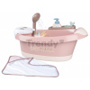 Vanička s tečúcou vodou v sprche Balneo Bath Natur D'Amour Baby Nurse Smoby s jacuzzi kúpeľom so svetlom a bublaním elektronické