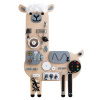 Foxy Family Activity board Manipulačná doska sivá Lama 84 cm x 52 cm so stojanom