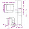 vidaXL 3-dielna súprava kúpeľňových skriniek sonoma kompozitné drevo - Hnedá - 237732-250391
