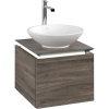 VILLEROY & BOCH Legato závesná skrinka pod umývadlo na dosku (umývadlo v strede), 1 zásuvka, s LED osvetlením, 450 x 500 x 380 mm, Stone Oak, B565L0RK