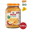 Holle Bio broskyňa a jablko 6 x 190 g