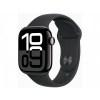 Apple Watch Series 10 46 mm klavírne čierny hliník s čierny športovým remienkom M/L GPS MWWQ3QC/A