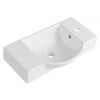 SAPHO LITOS 55 x 32cm umývadlo keramické hranaté, s otvorom, s prepadom, biele, 4077