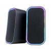Platinet USB Reproduktory s RGB podsvietením 2x3W/5V čierna PL0658 + záruka 3 roky zadarmo + záruka 3 roky zadarmo