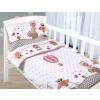 Bellatex obliečky Sovička ružové 100x135 cm 45x60 cm