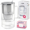 Sklenená filtračná kanvica Aquaphor Glass Sivá + 4 filtre Maxfor Mg Magnézium