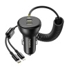 60W nabíjačka do auta Baseus USB-C + Lightning kábel (čierna)