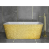 Besco EVITA Glam voľne stojaca akrylátová vaňa 160x80 cm,Zlatá,sifón click-clack Grafit VANEVITA160GG1