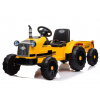 mamido Detský elektrický traktor s vlečkou T1 žltý