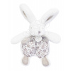 Plyšový zajačik na maznanie Bunny Comforter White Doudou et Compagnie v darčekovom balení biely 18 cm od 0 mes